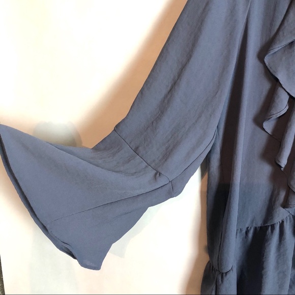 Pleione ruffle front bottom bell sleeve top - Picture 3 of 6